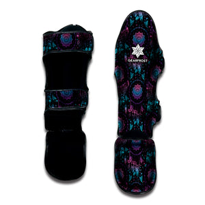 Purple And Blue Dream Catcher Print Muay Thai Shin Guard