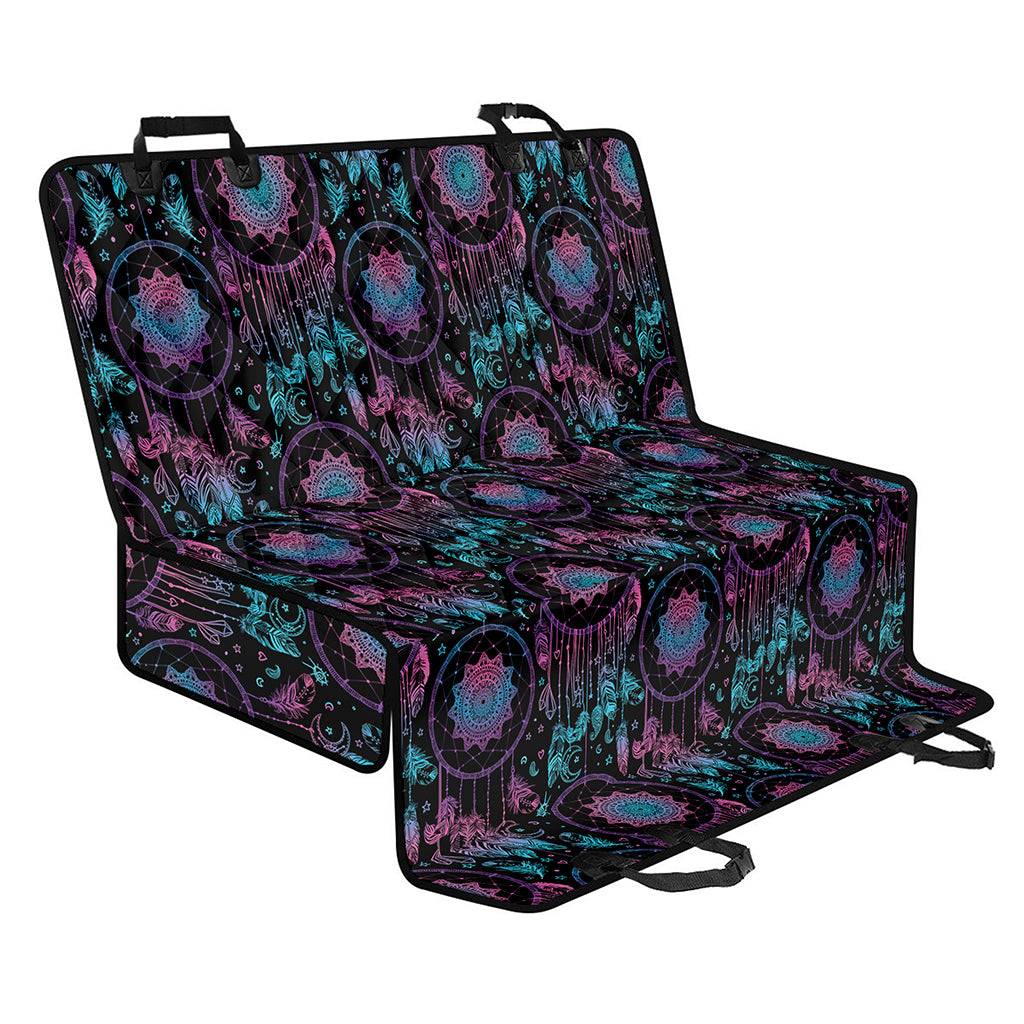 Purple And Blue Dream Catcher Print Pet Car Back Seat Cover