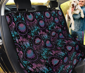 Purple And Blue Dream Catcher Print Pet Car Back Seat Cover