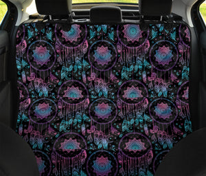 Purple And Blue Dream Catcher Print Pet Car Back Seat Cover