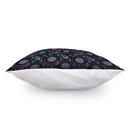 Purple And Blue Dream Catcher Print Pillow Cover