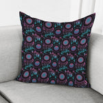 Purple And Blue Dream Catcher Print Pillow Cover