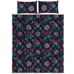 Purple And Blue Dream Catcher Print Quilt Bed Set