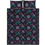 Purple And Blue Dream Catcher Print Quilt Bed Set