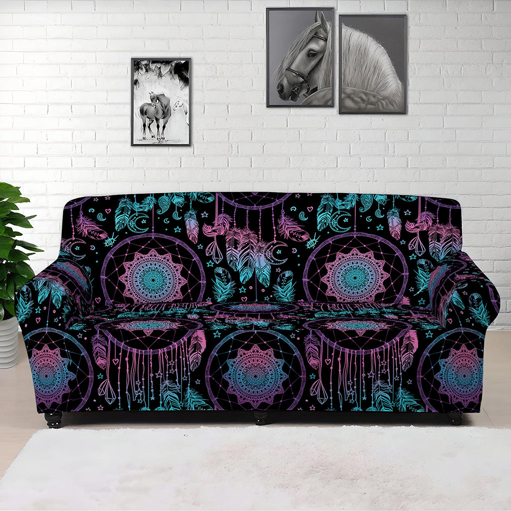 Purple And Blue Dream Catcher Print Sofa Cover