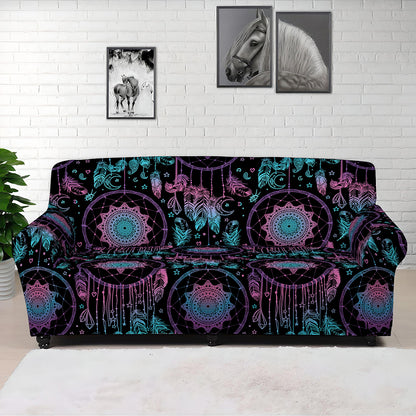 Purple And Blue Dream Catcher Print Sofa Cover