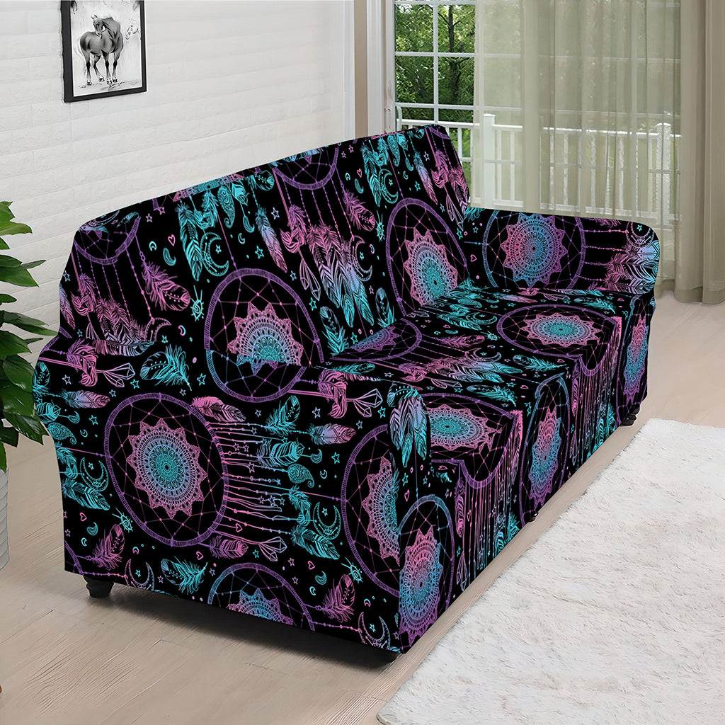 Purple And Blue Dream Catcher Print Sofa Cover
