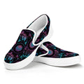 Purple And Blue Dream Catcher Print White Slip On Sneakers