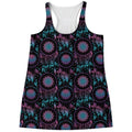 Purple And Blue Dream Catcher Print Women's Racerback Tank Top