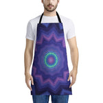 Purple And Blue Kaleidoscope Print Apron