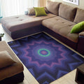 Purple And Blue Kaleidoscope Print Floor Mat