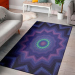 Purple And Blue Kaleidoscope Print Area Rug