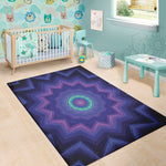 Purple And Blue Kaleidoscope Print Area Rug