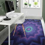 Purple And Blue Kaleidoscope Print Area Rug