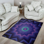 Purple And Blue Kaleidoscope Print Area Rug