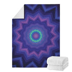 Purple And Blue Kaleidoscope Print Blanket