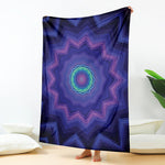 Purple And Blue Kaleidoscope Print Blanket