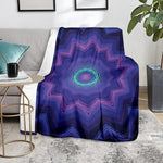Purple And Blue Kaleidoscope Print Blanket
