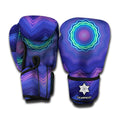 Purple And Blue Kaleidoscope Print Boxing Gloves