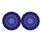 Purple And Blue Kaleidoscope Print Car Coasters