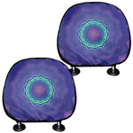 Purple And Blue Kaleidoscope Print Car Headrest Covers