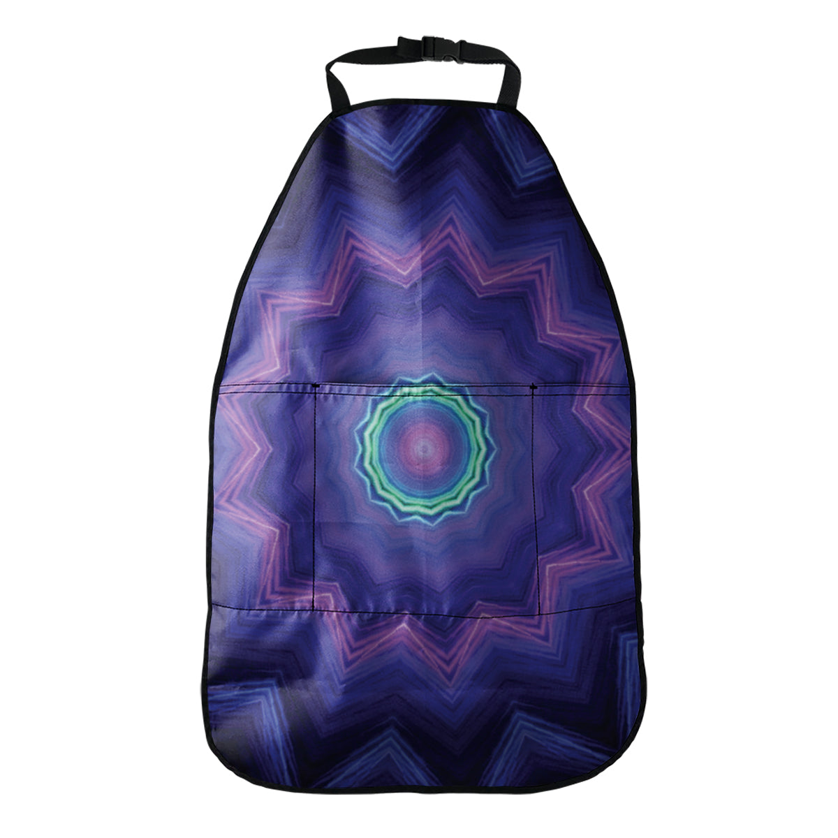 Purple And Blue Kaleidoscope Print Car Seat Organizers