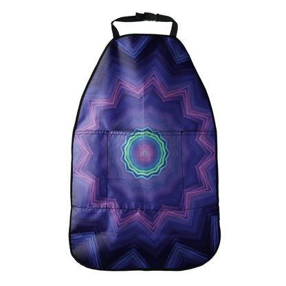Purple And Blue Kaleidoscope Print Car Seat Organizers