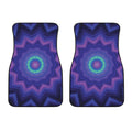 Purple And Blue Kaleidoscope Print Front Car Floor Mats