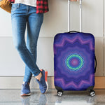 Purple And Blue Kaleidoscope Print Luggage Cover