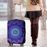 Purple And Blue Kaleidoscope Print Luggage Cover