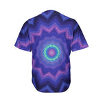 Purple And Blue Kaleidoscope Print Men's Baseball Jersey