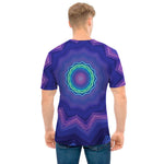 Purple And Blue Kaleidoscope Print Men's T-Shirt