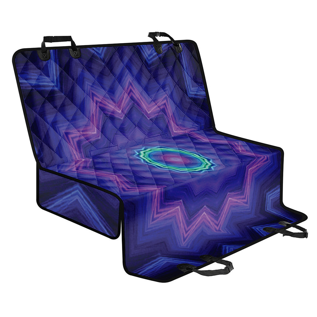 Purple And Blue Kaleidoscope Print Pet Car Back Seat Cover