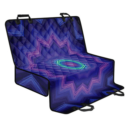 Purple And Blue Kaleidoscope Print Pet Car Back Seat Cover