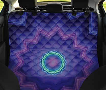 Purple And Blue Kaleidoscope Print Pet Car Back Seat Cover