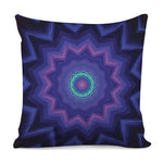 Purple And Blue Kaleidoscope Print Pillow Cover