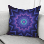 Purple And Blue Kaleidoscope Print Pillow Cover