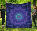 Purple And Blue Kaleidoscope Print Quilt