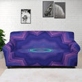Purple And Blue Kaleidoscope Print Sofa Cover