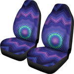 Purple And Blue Kaleidoscope Print Universal Fit Car Seat Covers