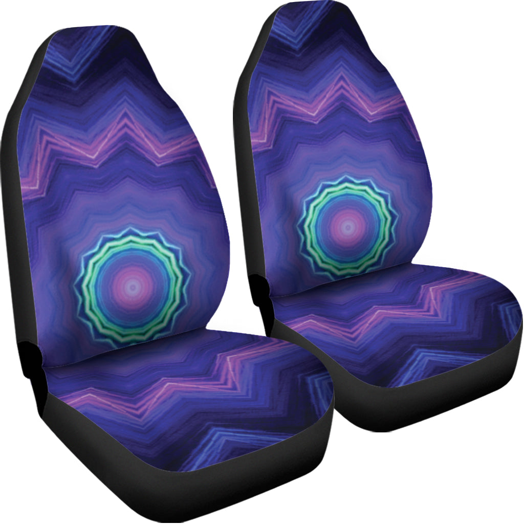 Purple And Blue Kaleidoscope Print Universal Fit Car Seat Covers
