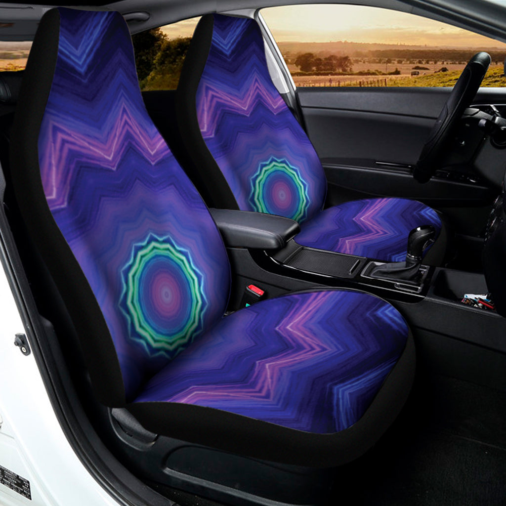 Purple And Blue Kaleidoscope Print Universal Fit Car Seat Covers