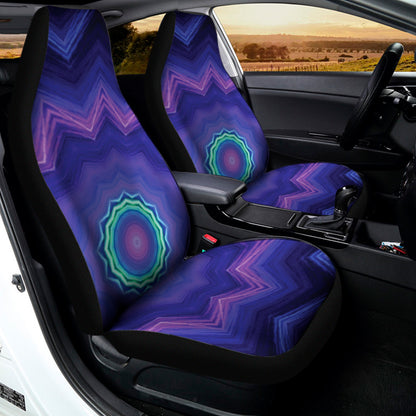 Purple And Blue Kaleidoscope Print Universal Fit Car Seat Covers