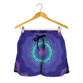 Purple And Blue Kaleidoscope Print Women's Shorts