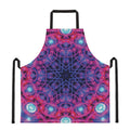 Purple And Blue Light Mandala Print Apron