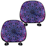 Purple And Blue Light Mandala Print Car Headrest Covers