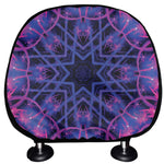 Purple And Blue Light Mandala Print Car Headrest Covers