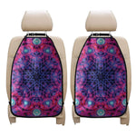 Purple And Blue Light Mandala Print Car Seat Organizers