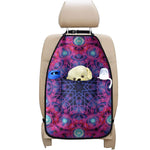 Purple And Blue Light Mandala Print Car Seat Organizers