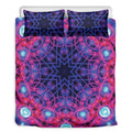 Purple And Blue Light Mandala Print Duvet Cover Bedding Set